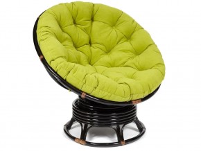 Кресло-качалка Papasan w 23/01 B с подушкой Antique brown, флок Олива в Пыть-Яхе - pyt-yah.магазин96.com | фото