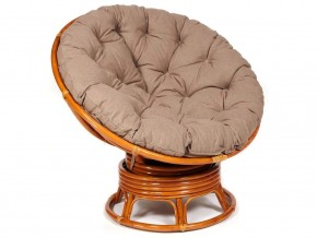 Кресло-качалка Papasan w 23/01 B с подушкой Cognac, экошерсть Коричневый в Пыть-Яхе - pyt-yah.магазин96.com | фото