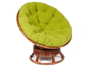 Кресло-качалка Papasan w 23/01 B с подушкой Pecan, флок Олива в Пыть-Яхе - pyt-yah.магазин96.com | фото