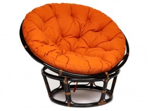 Кресло Papasan 23/01 W с подушкой Antique brown, ткань Оранжевый в Пыть-Яхе - pyt-yah.магазин96.com | фото