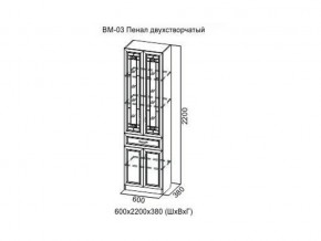 ВМ-03 Пенал двухстворчатый в Пыть-Яхе - pyt-yah.магазин96.com | фото